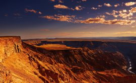 Sonnenuntergang, Fish River Canyon in Namibia