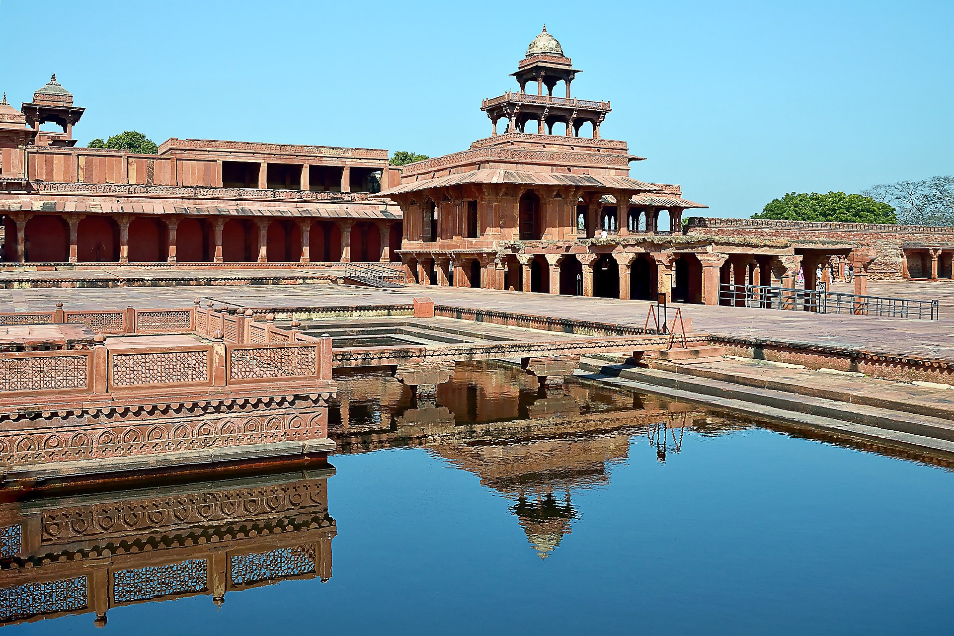 Fatehpur Sikri, Tempel, Ruinen, Wasser, Indien