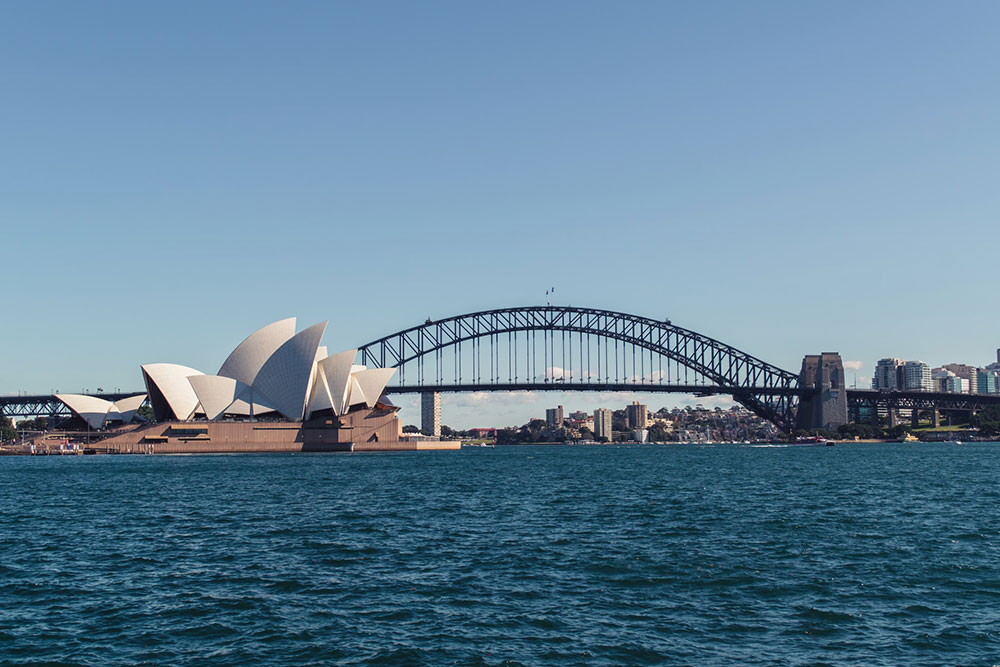 sydney opera house harbour bridge brücke wasser