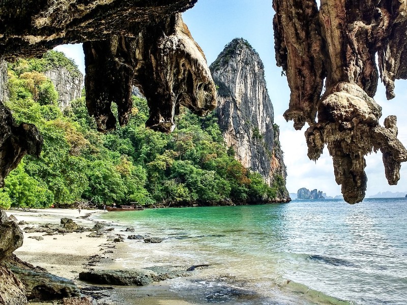 Thailand Krabi Kalkstein Strand