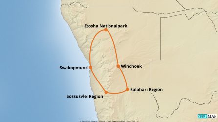 StepMap-Karte-Namibia-abwechslungsreich-exklusiv-Die-Highlights-von-Namibia-entdecken