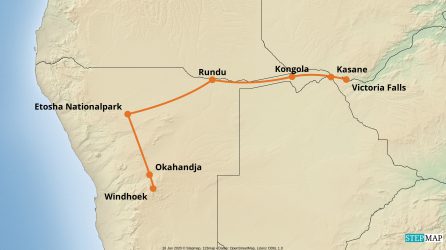 StepMap-Karte-Namibia-Botswana-Simbabwe-Herz-von-Afrika