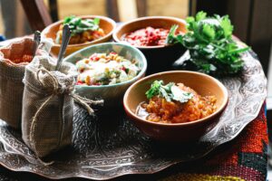 Genusstipp Oman – <br>Mezze Hummus, Baba Ghanoush, Tabouleh
