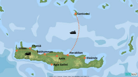 StepMap-Karte-Griechenland-Traumhaftes-Inselduo-Kreta-Santorin