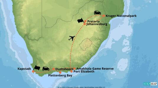 StepMap-Karte-Suedafrika-Glamping-Garden-Route-Kruger-Park (1)